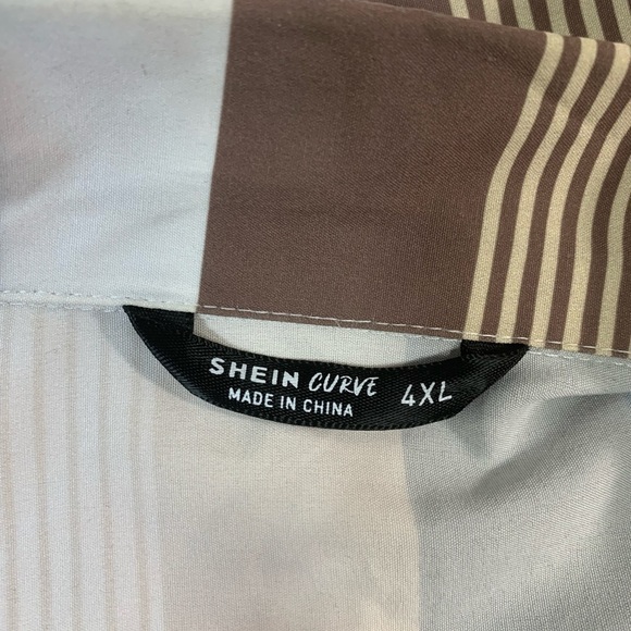 SHEIN Curve Stripped Blouse - Picture 6 of 7